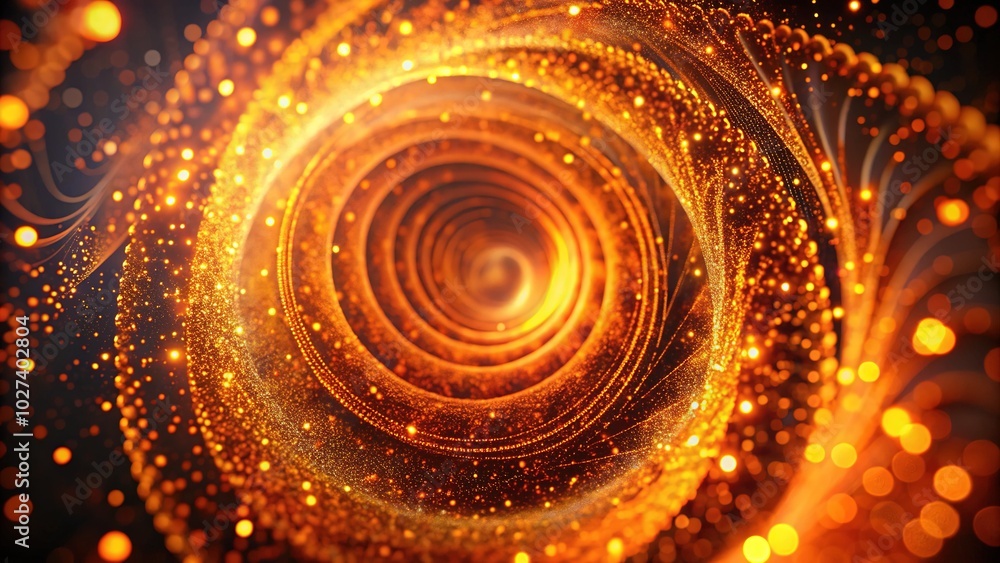Abstract Orange Particles Spiral Background for Dynamic Video Creation and Visualization Abstract Orange Particles Spiral Background for Dynamic Video Creation and Visualization