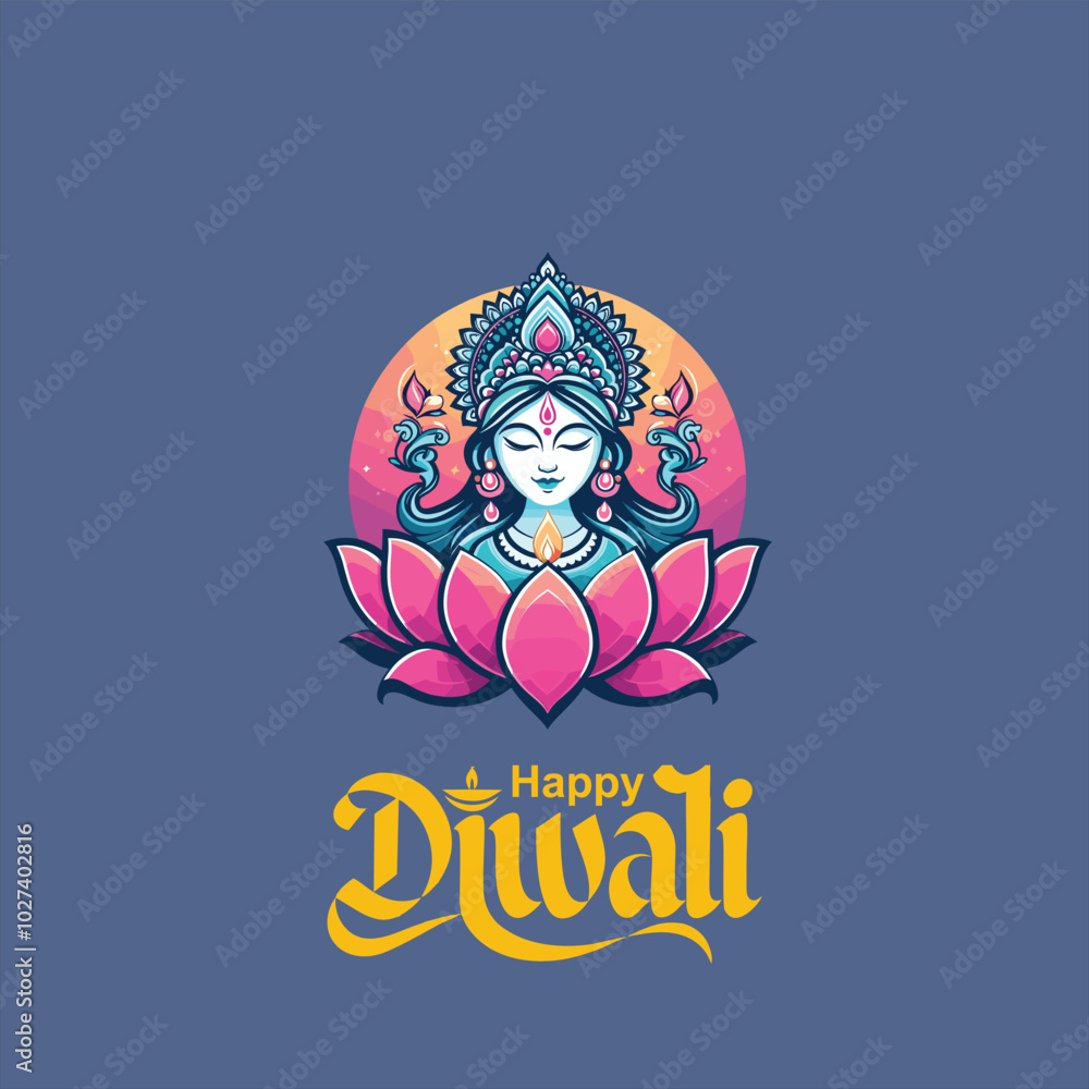 Happy Depwali Goddess Laxmi on Laxmi pujan or pooja in Diwali or Deepavali, a festival of light Happy Depwali Goddess Laxmi on Laxmi pujan or pooja in Diwali or Deepavali, a festival of light