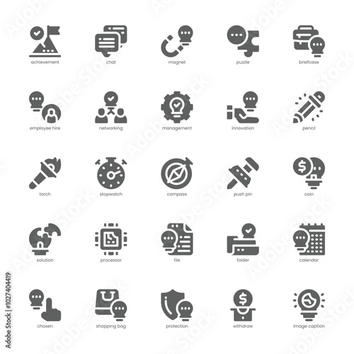 Business Idea icon pack for your website, mobile, presentation, and logo design. Business Idea icon glyph design. Vector graphics illustration and editable stroke.