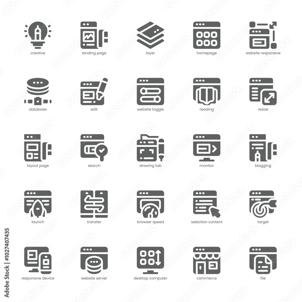 Website Responsive icon pack for your website, mobile, presentation, and logo design. Website Responsive icon glyph design. Vector graphics illustration and editable stroke. Website Responsive icon pack for your website, mobile, presentation, and logo design. Website Responsive icon glyph design. Vector graphics illustration and editable stroke.