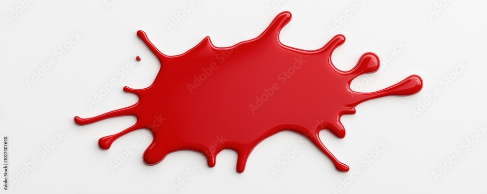 Red paint splash on a white isolated background Red paint splash on a white isolated background