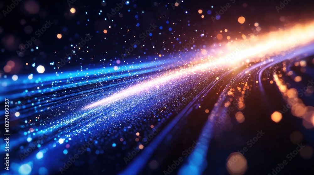 Fototapeta premium Abstract Digital Light Trails in High Resolution