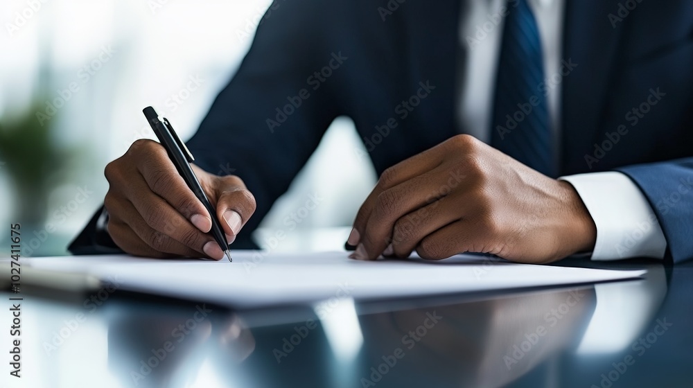 Businessman Signing Contract. Businessman Signing Contract.