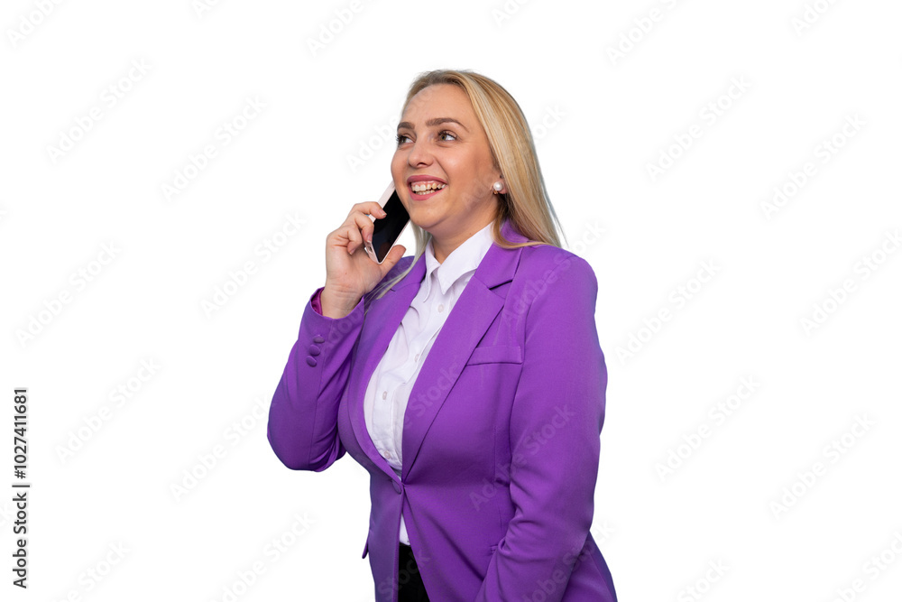 Portrait of a young businesswoman talking on the phone Portrait of a young businesswoman talking on the phone