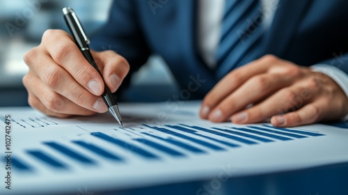 Businessman signing contract.