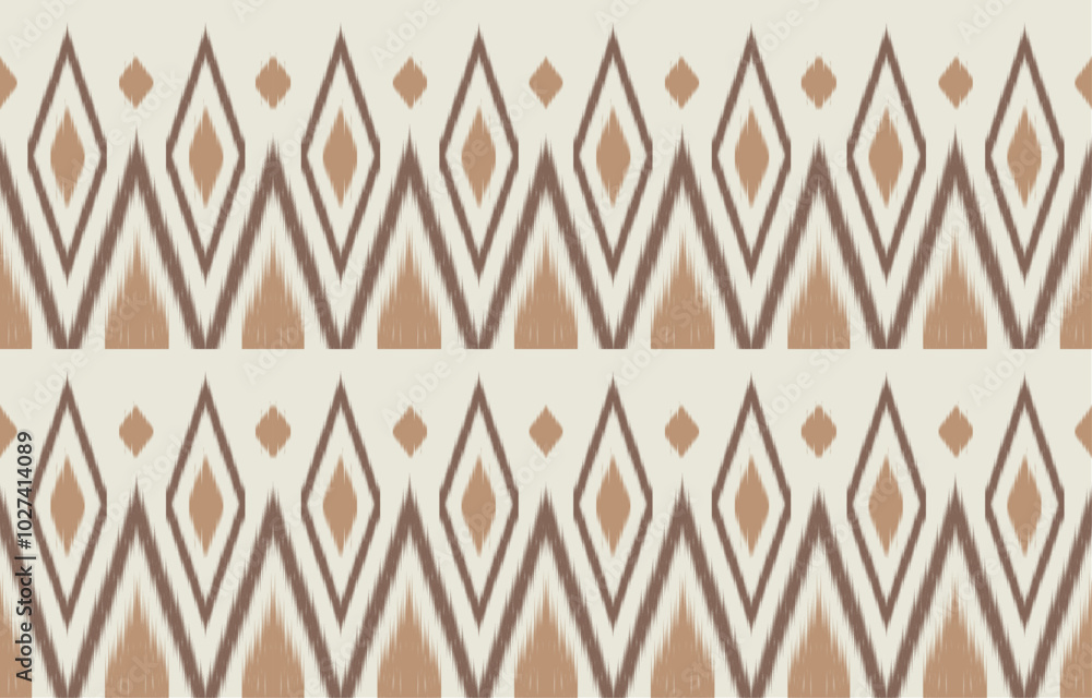 Fototapeta premium Geometric ethnic oriental ikat seamless pattern color oriental. Aztec ornament print. Design for background ,curtain, carpet, wallpaper, clothing, wrapping, Batik, vector illustration.