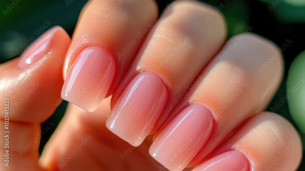 Freshly Painted Nails in Soft Pink Shade Freshly Painted Nails in Soft Pink Shade
