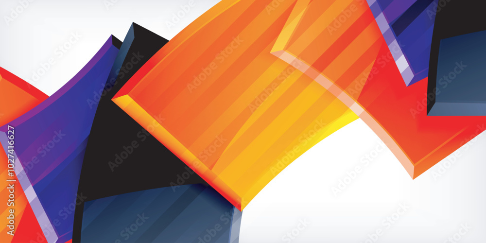Obraz premium Vector abstract color geometric shapes. Illustration For Wallpaper, Banner, Background, Card, Book Illustration, landing page