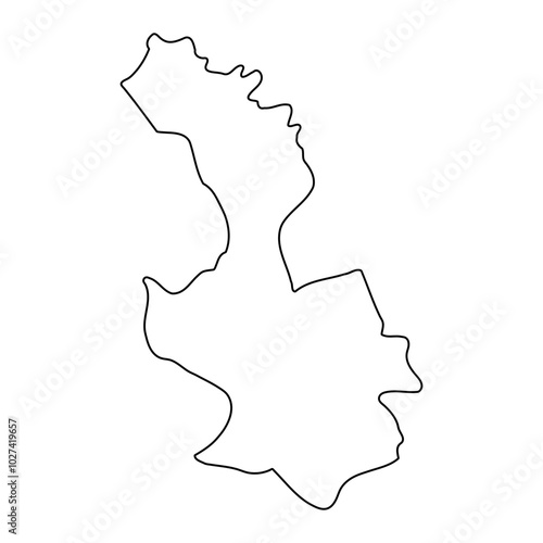 Lira district map, administrative division of Uganda. Vector illustration.