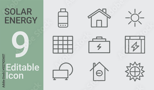 A picture of 9 solar bundle a house and a house with the words solar on it	
