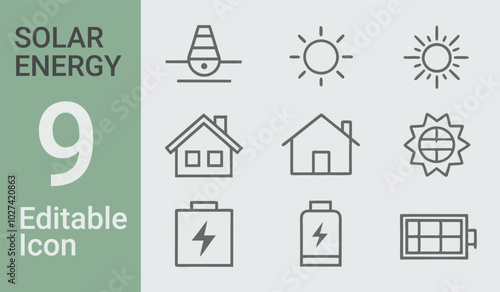 A picture of 9 solar bundle a house and a house with the words solar on it	
