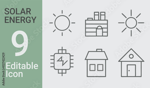 A picture of 9 solar bundle a house and a house with the words solar on it	
