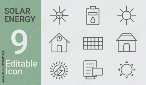 A picture of 9 solar bundle a house and a house with the words solar on it	

