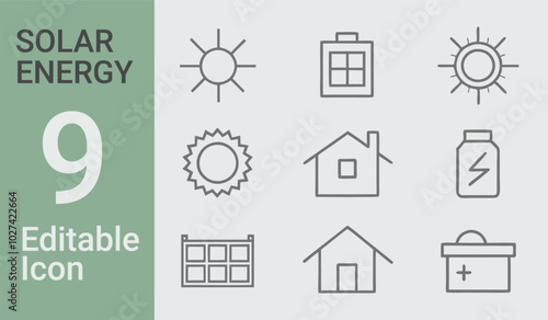 A picture of 9 solar bundle a house and a house with the words solar on it	
