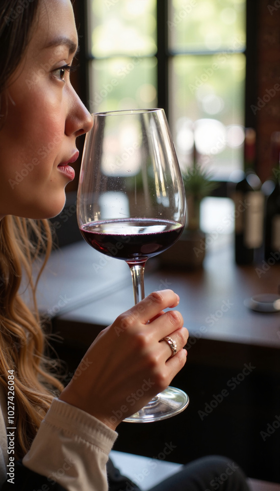 woman drinking red wine woman drinking red wine