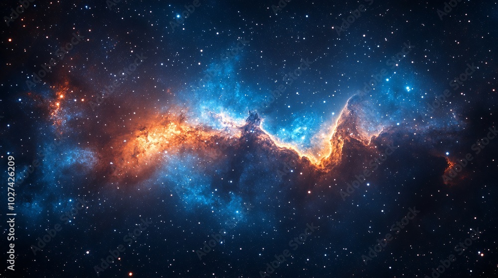 Fototapeta premium Cosmic Spectacle of Stars in Vibrant Background