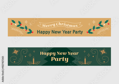 banner and year end party