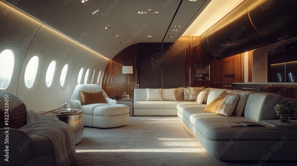 A large living room with a white couch and a white chair A large living room with a white couch and a white chair