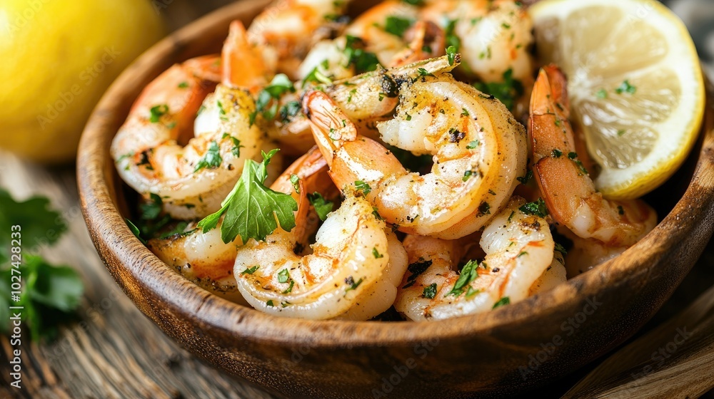Delicious Shrimp Dish with Lemon and Herbs Delicious Shrimp Dish with Lemon and Herbs