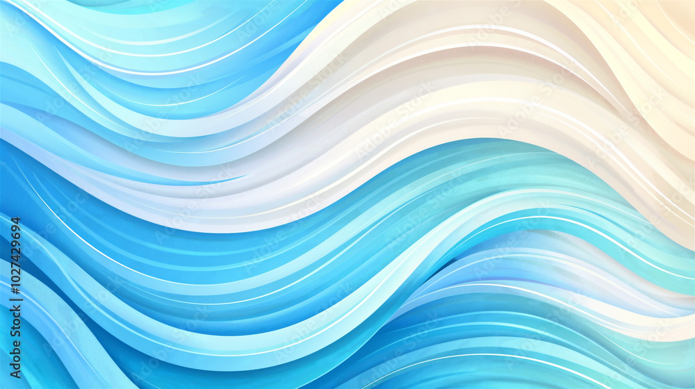 Close up of a blue and white wave on a pure white background Close up of a blue and white wave on a pure white background