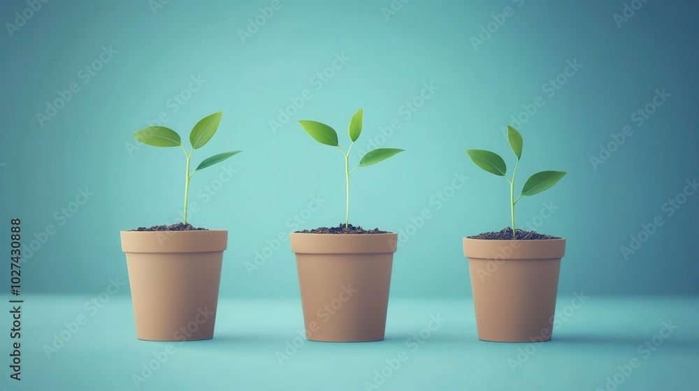 Minimalist business development, plant growing, professional growth, clean vector Minimalist business development, plant growing, professional growth, clean vector