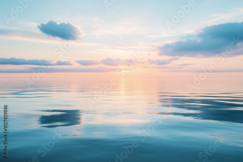 Serene Ocean Sunset Reflection