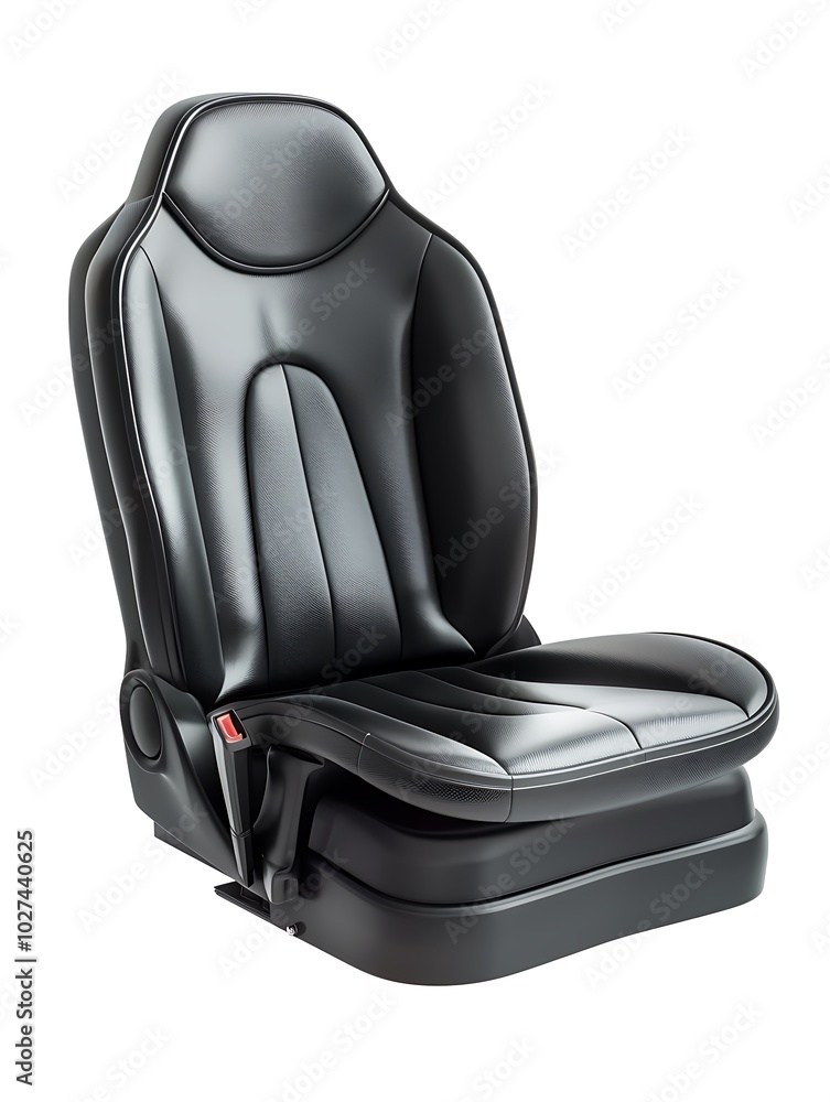 Black car seat on white background Black car seat on white background