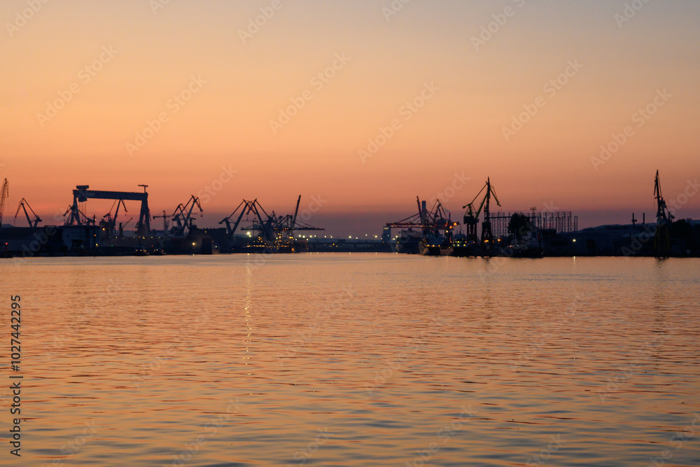 Fototapeta premium Port of Gdynia, one of the leading ports of the Baltic Sea on the Gulf of Gdansk. Poland