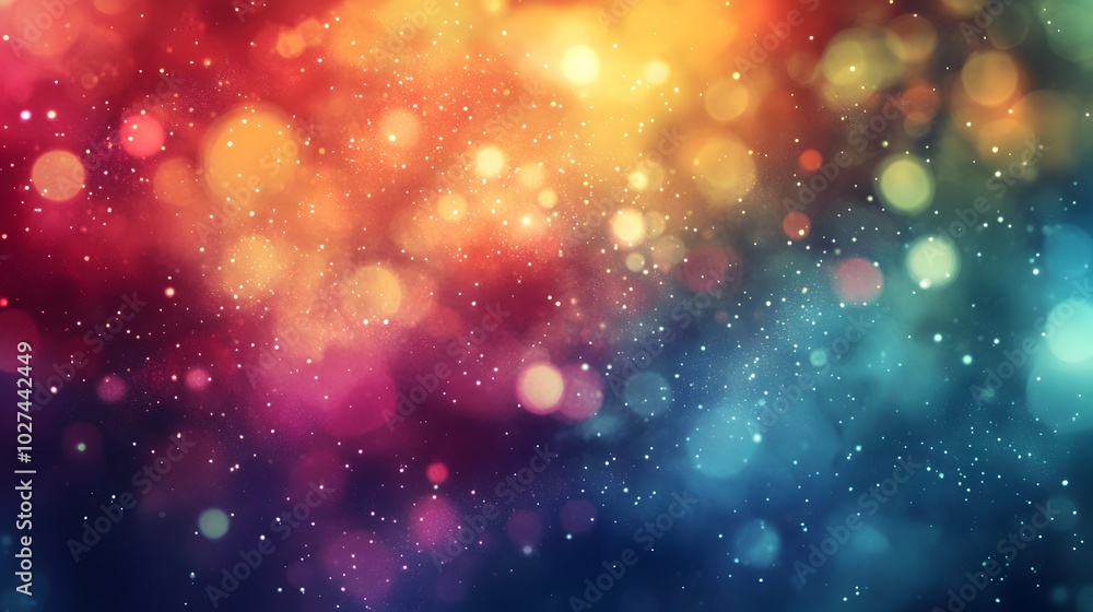 Abstract Blurred Background with Multicolored Bokeh and Glitter Abstract Blurred Background with Multicolored Bokeh and Glitter