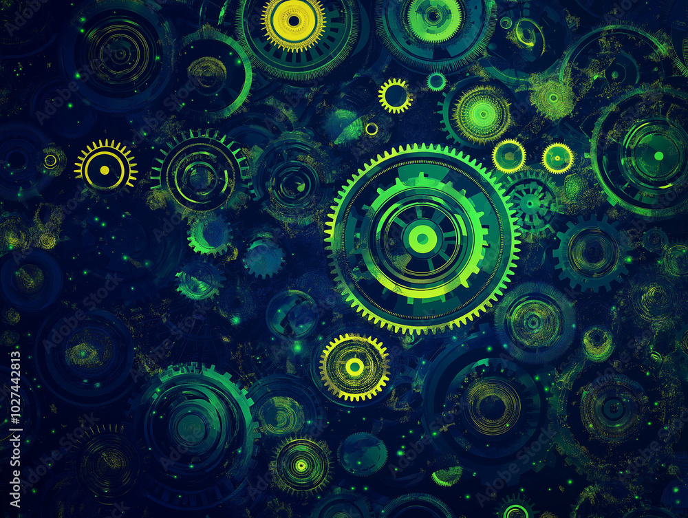 Fluorescent Green and Royal Blue Vector Background with Spirals: A Twist of Bright Colors Fluorescent Green and Royal Blue Vector Background with Spirals: A Twist of Bright Colors