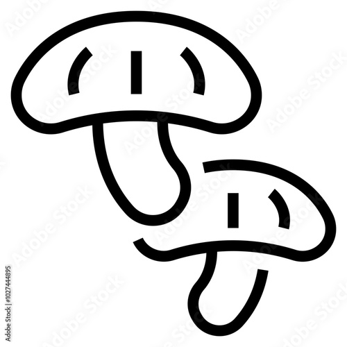 Mushrooms Icon For Illustration
