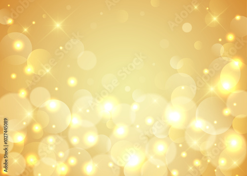 fond abstrait défocalisé de lumières dorées pâles