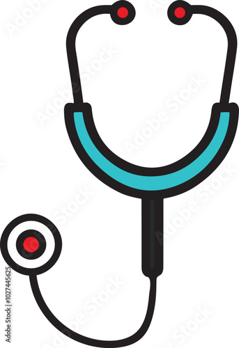 Stethoscope Vector Icon Illustration.