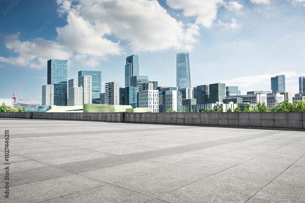Modern Urban Skyline with Clear Skies and Fresh Perspectives Modern Urban Skyline with Clear Skies and Fresh Perspectives