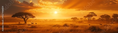 Vast Savannah Landscape Und...