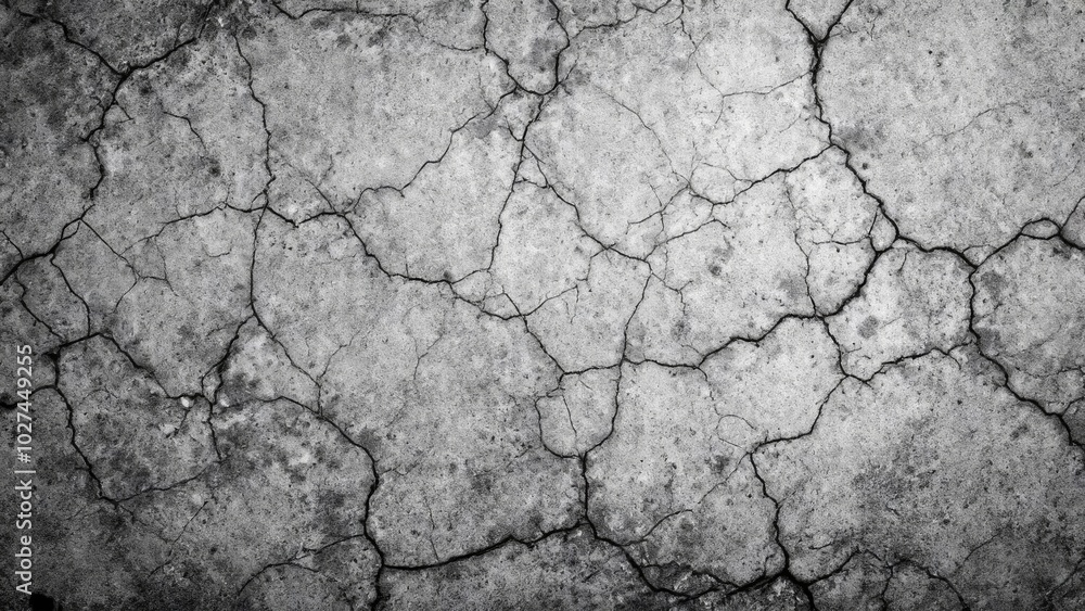 Cracked concrete surface with weathered texture
Cracked concrete surface with weathered texture