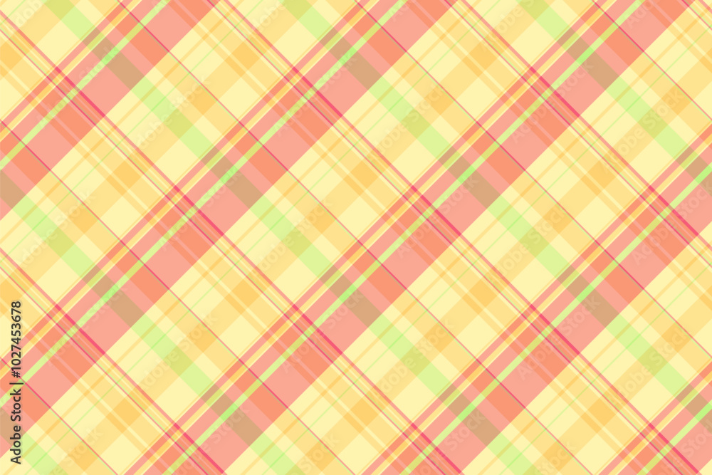 Neutral check plaid textile, stationary fabric vector seamless. Tile pattern background tartan texture in yellow and red colors. Neutral check plaid textile, stationary fabric vector seamless. Tile pattern background tartan texture in yellow and red colors.