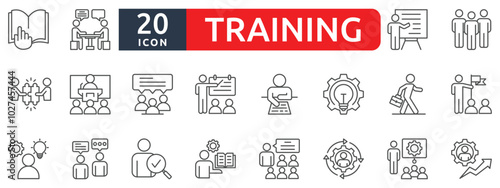 Training icon set