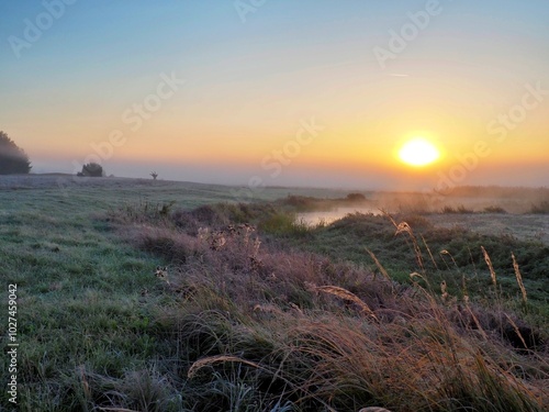 Foggy morning on the river 