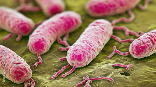 Bacillus anthracis: A rod-shaped, gram-positive bacterium that produces spores, causing anthrax, a serious illness often transmitted from infected animals.
 photo