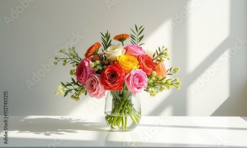 Wallpaper Mural A sunny flower bouquet on a light background. Torontodigital.ca