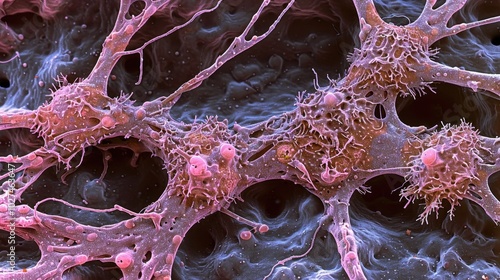 Basal Cell Carcinoma Cells: These cells originate in the basal layer of the skin and grow slowly, causing local damage without commonly spreading. 