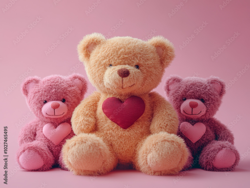 Obraz premium Teddy bear with valentine concept