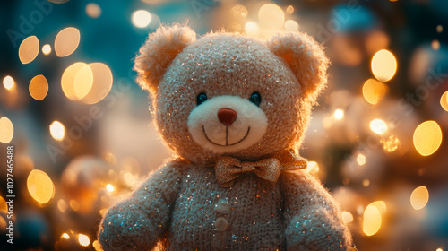Wallpaper Mural teddy bear with happy new year and Christmas concept Torontodigital.ca