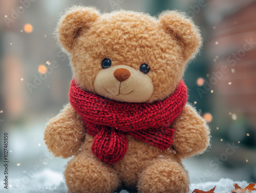 Wallpaper Mural teddy bear with happy new year and Christmas concept Torontodigital.ca