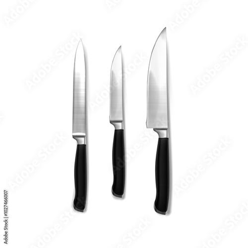 Kitchenware realistic set of vector kitchen utensils