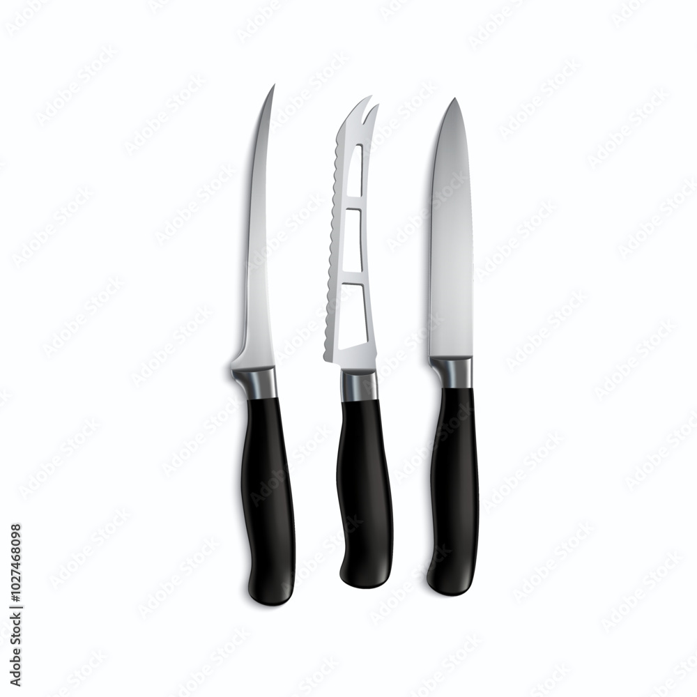 Kitchenware realistic set of vector kitchen utensils Kitchenware realistic set of vector kitchen utensils