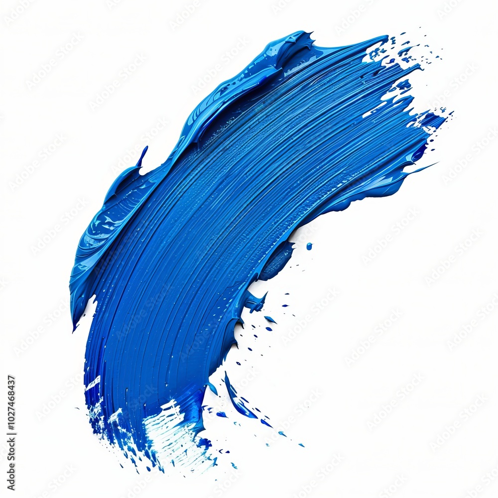 Blue brush stroke isolated on white background Blue brush stroke isolated on white background