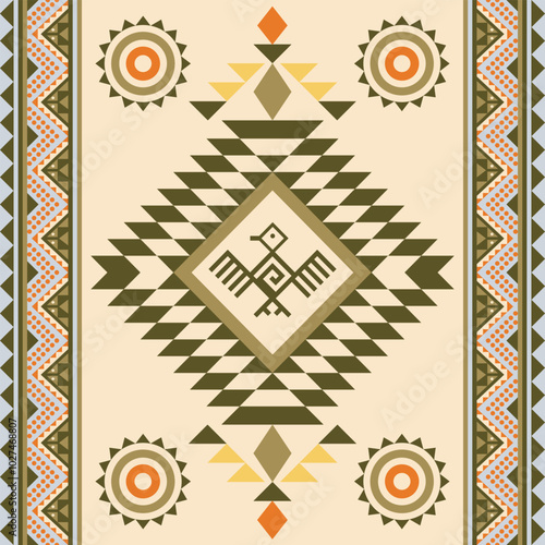 Tribal Navajo and Native pattern american tribal Southwest Aztec ornament pattern Navajo Aztec ethnic textile texture tribal aztec pattern navajo Native mexican fabric seamless vector for textile,deco