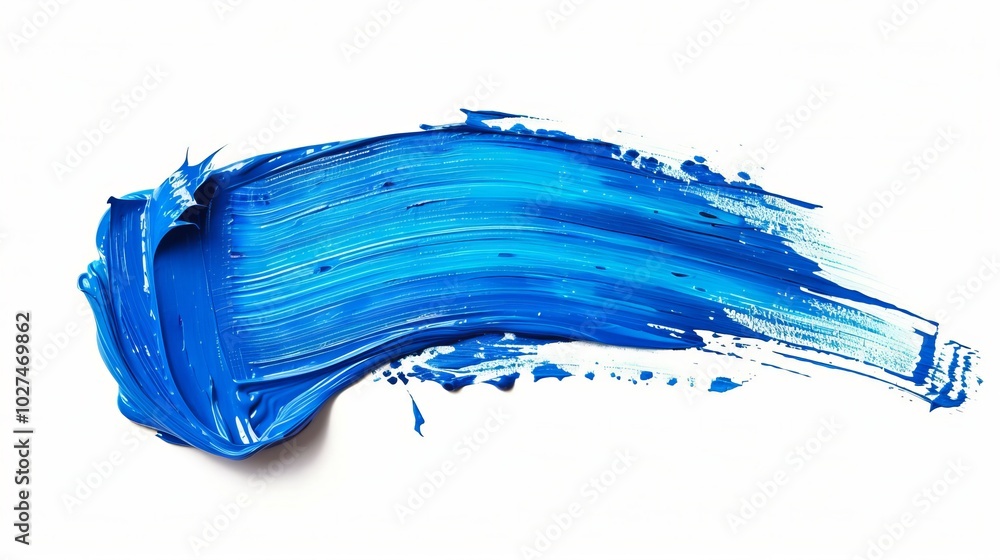 Blue brush stroke isolated on white background Blue brush stroke isolated on white background